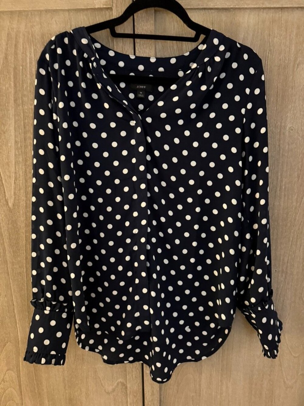 J Crew Polka dot blouse - M